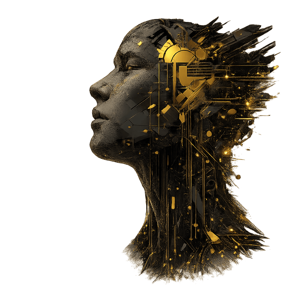 Futuristic figure representing Kora's technology